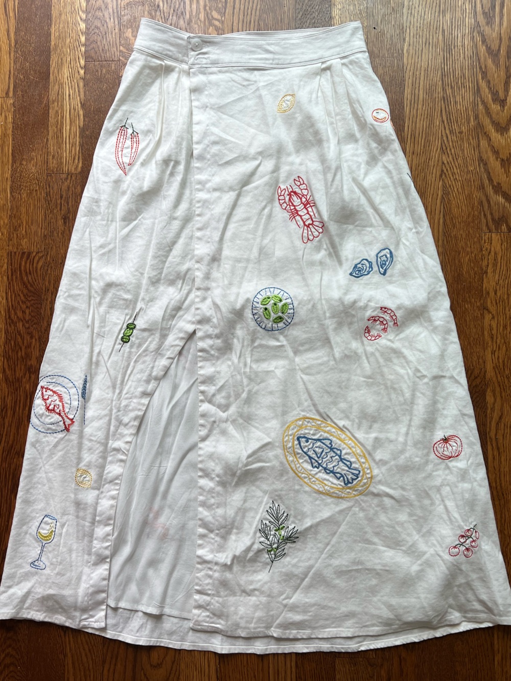 Anthropologie Embroidered Skirt